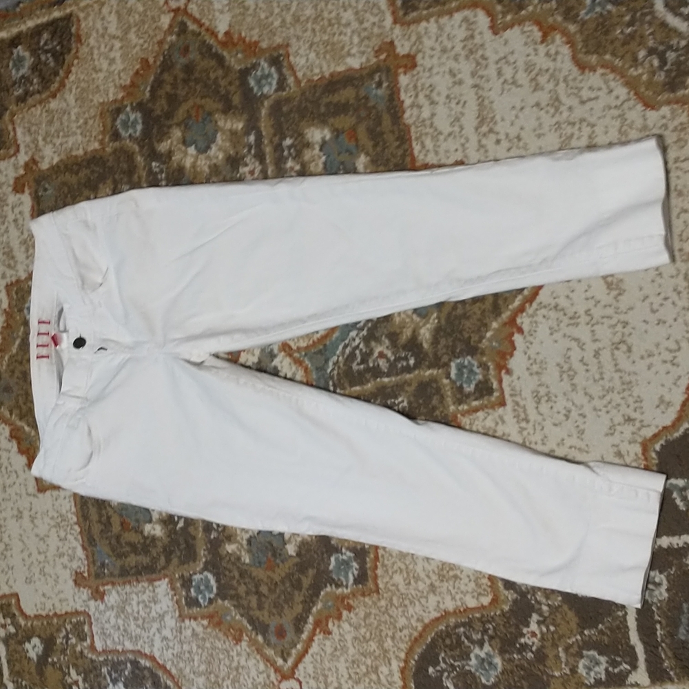 Elle women's size 4 white cotton jeans